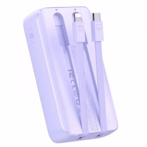 Akupank Joyroom JR-PBC07 violetne 20000mAh 30W (PD / QC3.0) + integreeritud Type-C / Lightning kaablid