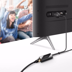 Ugreen 30985 väline võrgukaart Chromecast micro USB / USB-A pistikutega 100Mb/s 1m must