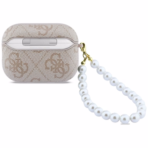 Чехол Guess 4G Pearl Strap для AirPods Pro 3 розовый