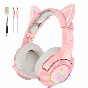 Игровые наушники ONIKUMA K9 RGB розовый