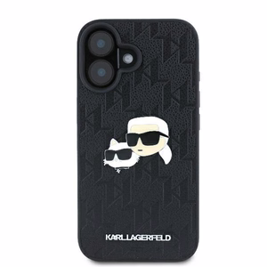 Karl Lagerfeld Monogram Karl & Choupette Head Pin iPhone 16 Plus Ümbris - must