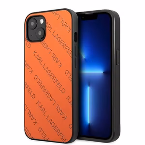 Karl Lagerfeld Perforated Allover Ümbris jaoks iPhone 13 / 14 / 15 6.1" - oranž