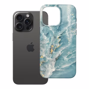 Ümbris jaoks iPhone 15 PRO MAX Forcell F-Protect Mirage compatible with Magsafe Military Drop-Test roheline marble