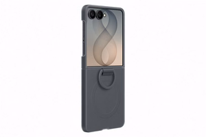 Samsung Galaxy Z Flip8 silikoonist magnetümbris rõngaga, grafiit