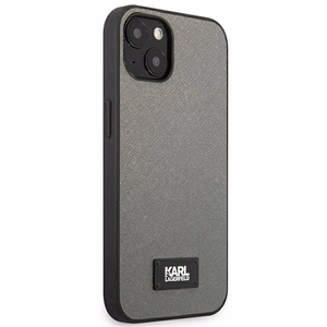 Karl Lagerfeld KLHCP13SSFMP2DG iPhone 13 mini 5,4 "hardcase hõbedane / hõbedane Saffiano Plaque