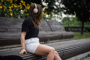 FORCELL F-AUDIO Touch Beat wireless headphones bluetooth ANC beige