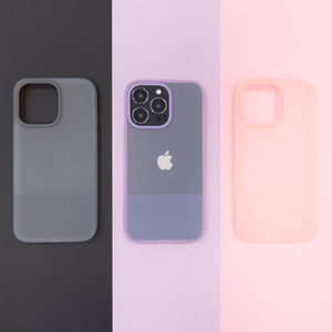 Kingxbar Plain seeria ümbris iPhone 13 Pro Max silikoonist ümbris lilla