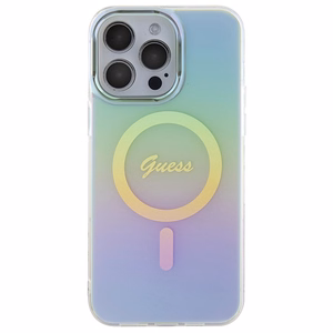 Guess IML Iridescent MagSafe ümbris jaoks iPhone 15 Pro - turquoise