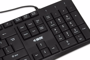 iBOX Eris USB klaviatuur, Must
