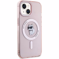 Karl Lagerfeld IML Choupette MagSafe ümbris jaoks iPhone 15 - roosa