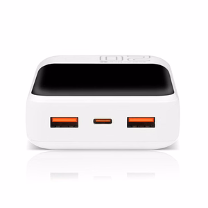 Välisaku 20 000mAh, 2x USB, 1x USB-C 22,5W, QC4+, LCD ekraan, valge
