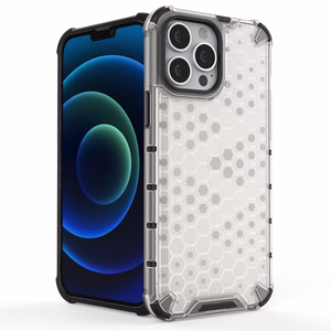 Honeycomb Case броневой чехол с TPU бампером для iPhone 13 Pro Max чёрный