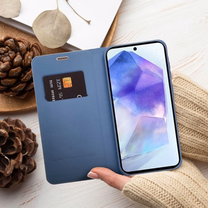Чехол-книжка для Samsung A27 Luna Book Carbon синий