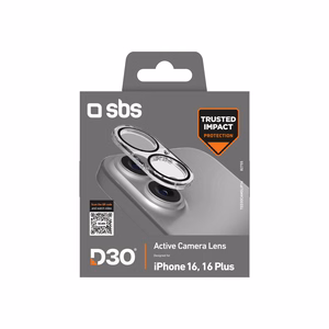 SBS Active Camera Lens D3O Karastatud klaas jaoks iPhone 16 / 16 Plus
