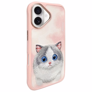Nimmy Big Eyed Pet 2.0 Cat Ümbris jaoks iPhone 16 - Roosa