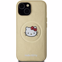 Hello Kitty Leather Kitty Head MagSafe ümbris jaoks iPhone 14 - kuldne