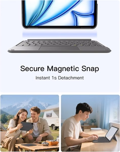 Inateck KB04122 AceTouch klaviatuuriga ümbris seadmele iPad 10.9–11", hall