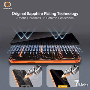 Tempered glass Tel Protect 10X Privacy DLC Diamond Coating jaoks Iphone 16