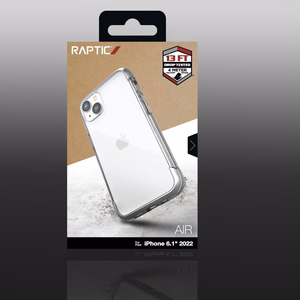 Raptic X-Doria Air ümbris iPhone 14 soomustatud kate hõbedane
