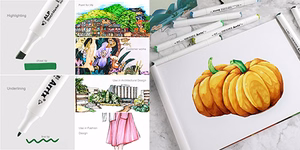 Kahepoolsed markerid ARRTX Alp, 80 värvi