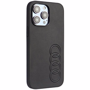 Audi Synthetic Leather iPhone 14 Pro Max 6.7" must/must hardcase AU-TPUPPCIP14PM-TT/D1-BK