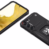 Wozinsky Ring Armor ümbris jaoks Samsung Galaxy S23+ armored cover magnetic holder ring must