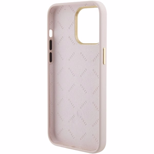 Guess Silicone Logo Strass 4G чехол для iPhone 15 Pro Max - розовый