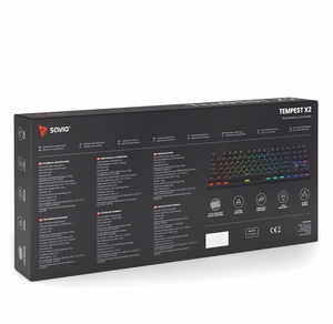 Savio Tempest x2 RGB mehaaniline klaviatuur, Outemu RED