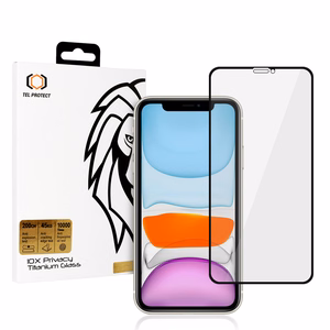 Karastatud klaas Tel Protect 10X Privacy Titanium jaoks Iphone 11/XR