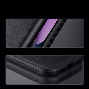 Nillkin CamShield Leather S Case iPhone 14 ümbris koos kaamerakattega must