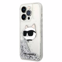 Karl Lagerfeld KLHCP14LLNHCCS iPhone 14 Pro 6.1" hõbedane/hõbedane hardcase Glitter Choupette Head