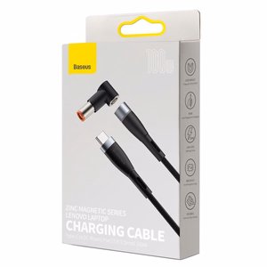 Кабель Baseus Zinc Magnetic - Type C на DC Lenovo 7,9x5,5mm - 100W 2 метра (CATXC-Y01) чёрный