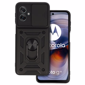 Slide Camera Armor Ümbris jaoks Motorola Moto G55 5G Must