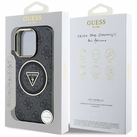 GUESS ümbris jaoks IPHONE 16 Pro compatible with MagSafe GUHMP16LHG4PRTGK (IML Metal Glitter 4G Circle Triangle) must