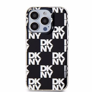 DKNY IML Checkered Mono Pattern ümbris jaoks iPhone 15 Pro - must