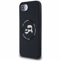 KARL LAGERFELD ümbris jaoks IPHONE 16e (SE 4 2025) compatible with MagSafe KLHMPSE4SKCHTCK (Silicone Double Heads) must