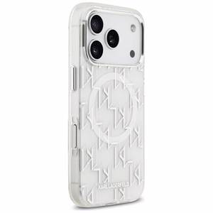 Karl Lagerfeld IML KL Monogram MagSafe Ümbris jaoks iPhone 17 Pro - Valge