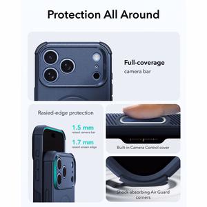 ESR Cyber Tough MagSafe ümbris mudelitele iPhone 18 Pro Max / 17 Pro Max, tumesinine