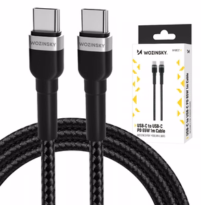 Wozinsky WNBCC1 кабель USB-C USB-C PD 65W 1м - чёрный
