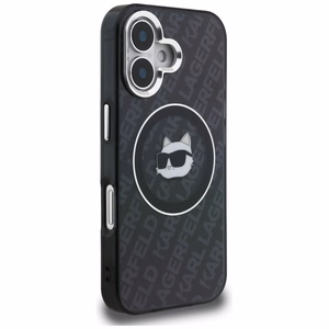 Karl Lagerfeld IML Choupette Head Logo MagSafe Case for iPhone 16 - Black