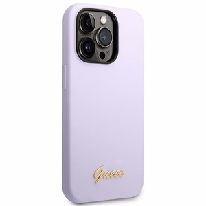 Guess GUHCP14XSLSMU iPhone 14 Pro Max 6.7" lilla/lilla hard ümbris Silicone Vintage kuldne Logo