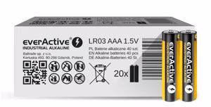 Aluselised akud everActive Industrial Alkaline LR03 AAA - papist karp - 40 tk.