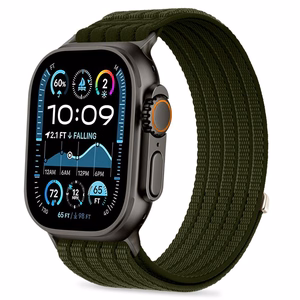 Tech-Protect Nylon Sport nailonist spordirihm mudelitele Apple Watch 44 / 45 / 46 / 49 mm, tumeroheline
