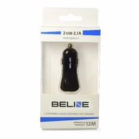 Beline autolaadija 2xUSB 2,1A must (ainult pea)