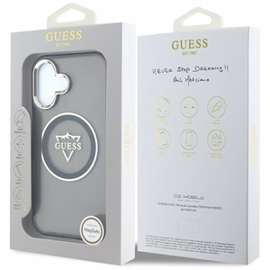 Guess IML Metal Mountain Logo MagSafe ümbris jaoks iPhone 16 - must