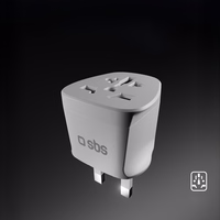 SBS UK Travel Adapter - Universal - Valge
