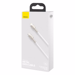 USB-C kaabel jaoks Lightning Baseus Cafule, PD, 20W, 1m (valge)