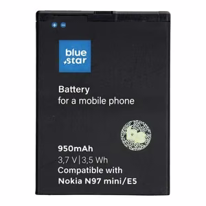 Aku jaoks Nokia N97 Mini / E5 / E7-00 / N8 950 mAh Sinine Star