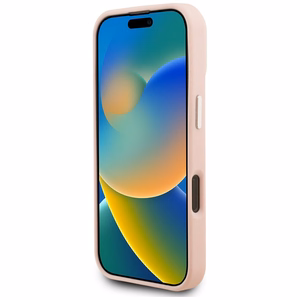 Karl Lagerfeld initsiaalide ja metalllogo MagSafe ümbris iPhone 16 Pro Max - roosa