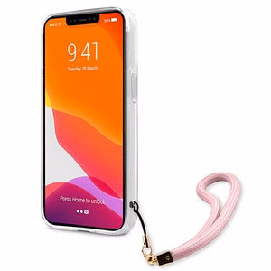 Guess GUHCP13MKCABPI iPhone 13 6.1" розовый/розовый жёсткий чехол Camo Strap Collection
